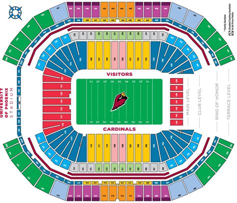 Cardinals stadium map - Az Cardinals stadium map (Arizona - USA)