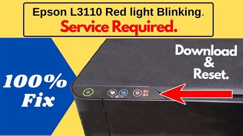 Epson L3110 red light blinking solution | Service required | Epson ...