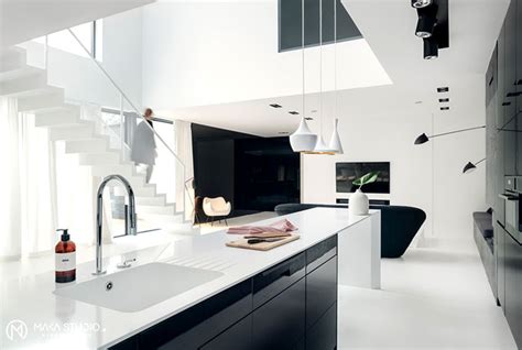 Minimalist House Interior in Black and White Decor - InteriorZine