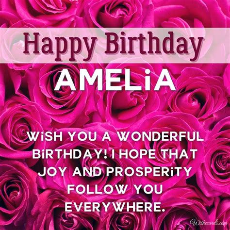 Happy Birthday Amelia Images And Funny Cards