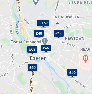 Exeter Interactive Accommodation Map