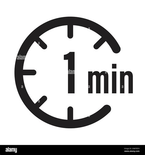 1 minute timer countdown icon vector for graphic design, logo, website ...