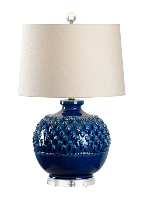 Wildwood Lamps, Carlotta Indigo Blue Ceramic Lamp, 17167