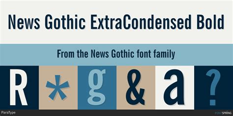 News Gothic Font | Fontspring