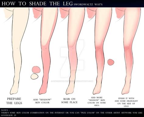 HOW TO SHADING THE LEGS by SwordwaltzWORKS on DeviantArt | How to shade, Digital art beginner ...