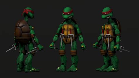 Original TMNT Raphael Action Figure - 3D Model by snorlax244