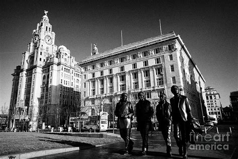 The Beatles Statue And Pier Head Landmark Buildings Liverpool Uk Photograph by Joe Fox - Fine ...