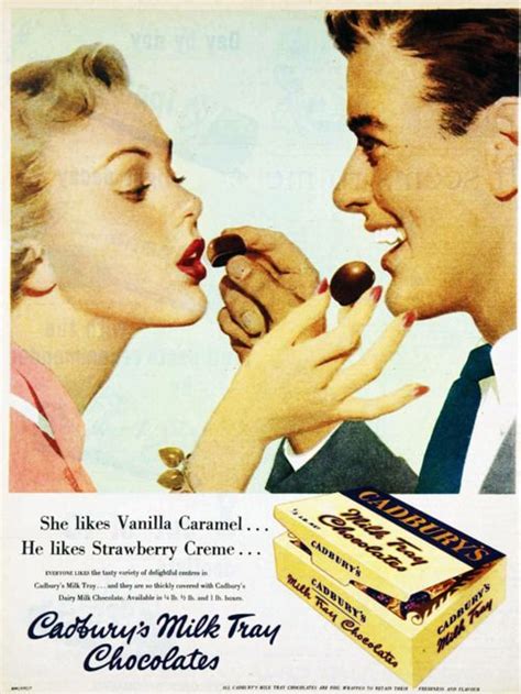 1957 Cadburys Milk Tray ad from vivatvintage | Vintage advertisements, Retro ads, Vintage ads