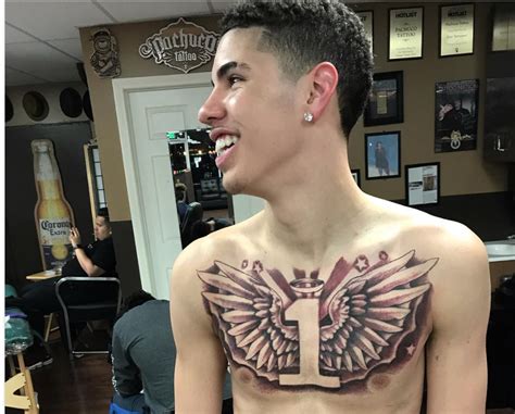 LOOK: LaMelo Ball shows off huge new chest tattoo