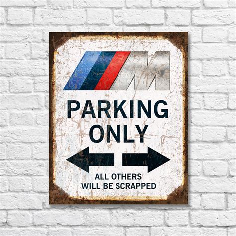 BMW parking only sign BMW parking sign BMW tin sign bmw garage | Etsy