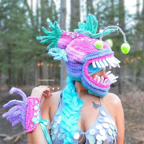 Hello Crazy Cool Cosplay … Incredible Angler Fish Mask & Wrist Gauntlets By Crochetverse ...