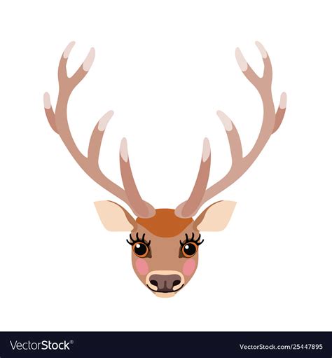 Flat cartoon animal clip art Royalty Free Vector Image