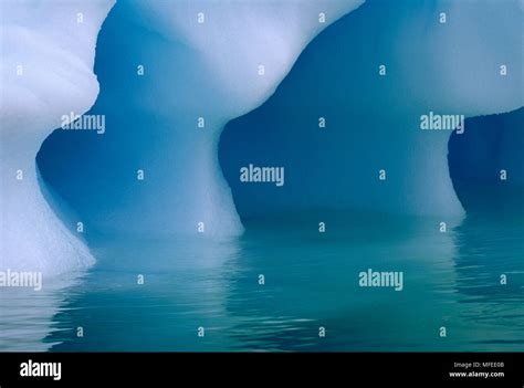 SCULPTED ICEBERG Shape produced by wave action Antarctica Stock Photo - Alamy