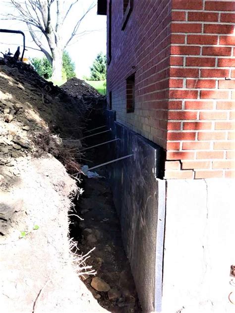 Foundation Repair - Foundation In Newton, NJ Stabilized With Wall Anchor System - Stee Rods ...