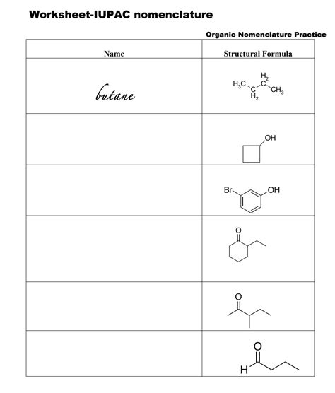 41 organic chemistry nomenclature worksheet with answers - Worksheet Works