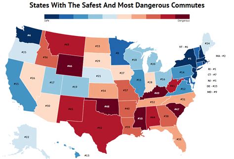 The States With The Safest And Most Dangerous Commutes - Zippia