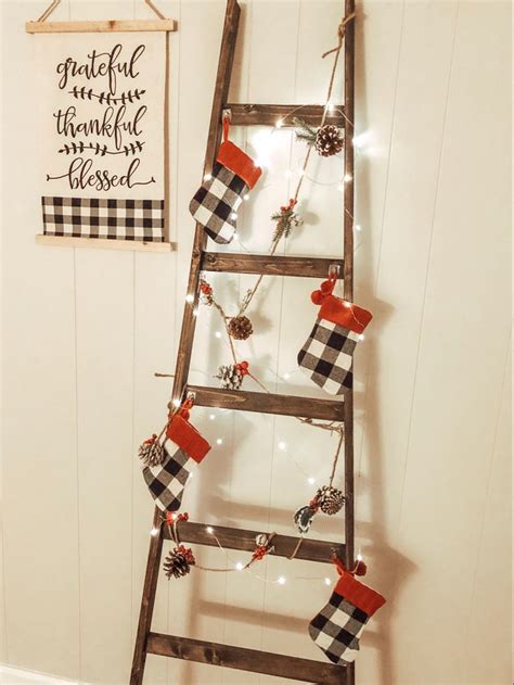 Ladder Christmas Edition | Mini ladder decor ideas, Ladder decor, Mini ...