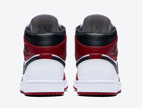 Air Jordan 1 Mid Chicago White Heel 554724-173 Release Date - SBD