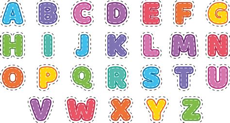 Alphabet letters set with colors pack 5615617 Vector Art at Vecteezy