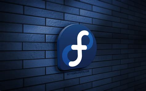 Download wallpapers Fedora 3D logo, 4K, gray brickwall, creative, Linux ...