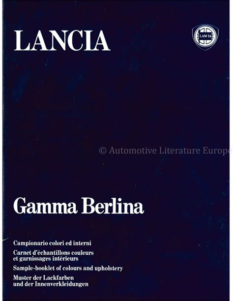 1980 LANCIA GAMMA BERLINA COLOURS | INTERIOR BROCHURE