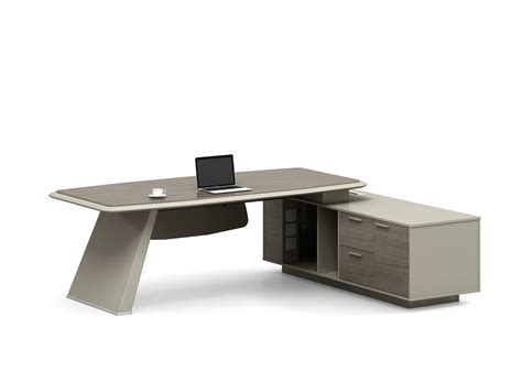 China commercial office desk CEO boss table and cabinet computer table ...