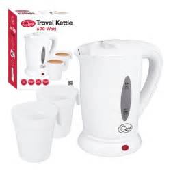 NEW 0.5LITRE DUAL 240V SMALL ELECTRIC TRAVEL KETTLE + 2 CUPS IN WHITE ...