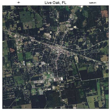 Aerial Photography Map of Live Oak, FL Florida