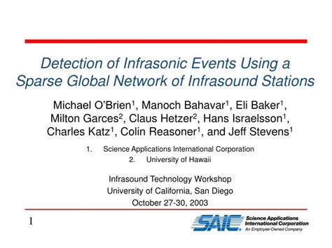 PPT - Detection of Infrasonic Events Using a Sparse Global Network of Infrasound Stations ...