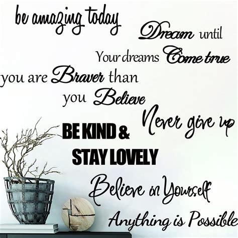 Buy Inspirational Wall Decals Quotes Motivational Wall Stickers Vinyl ...