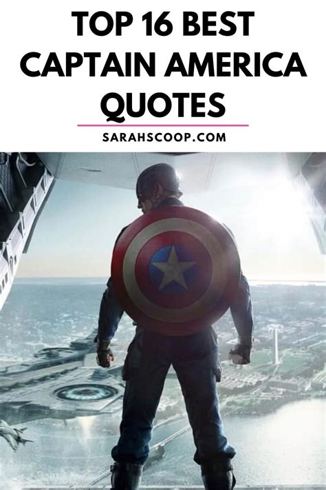 Top 16 Best Captain America Quotes | Sarah Scoop