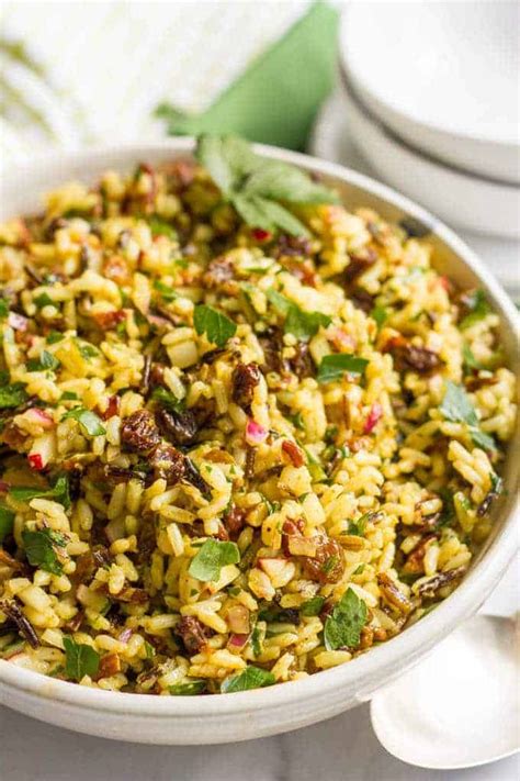 Curried wild rice salad with raisins and pecans - Family Food on the Table