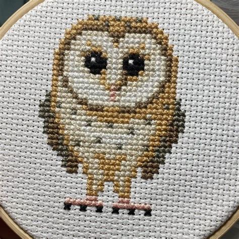 Barn Owl Cross Stitch Pattern PDF Barn Owl Embroidery Instant Download Small - Etsy | Cross ...