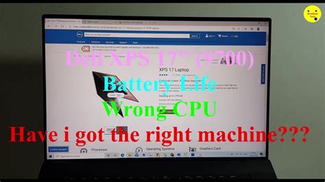 Dell XPS 17 (9700) Wrong CPU & Battery Life Drain - Do I have the correct machine? - YouTube