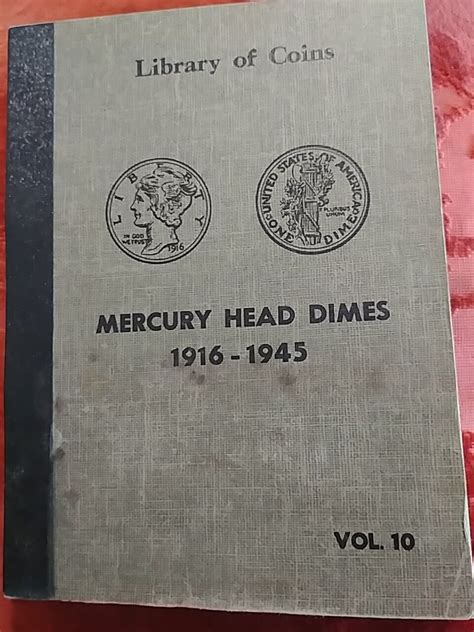 Mercury Dimes Lot 1916-1945 69 Coins In old Library of Coins folder | eBay