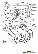 Doc Hudson Racing  Coloring Pages For Kids sketch template