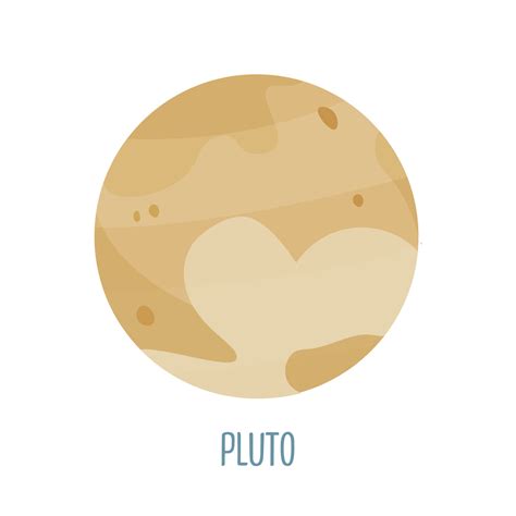 Pluto. Planet of the solar system on a white background. Vector ...