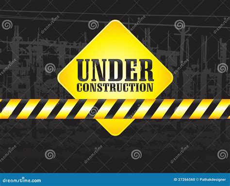 Abstract Under Construction Background Stock Vector - Illustration of industry, repair: 27266560