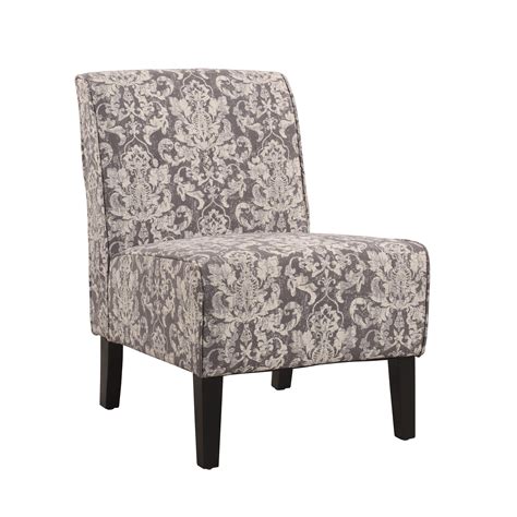 Linon Coco Accent Chair, Gray Damask