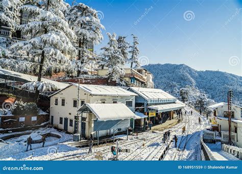 The Scene from First Snowfall in Shimla Railway Station India Editorial Stock Image - Image of ...