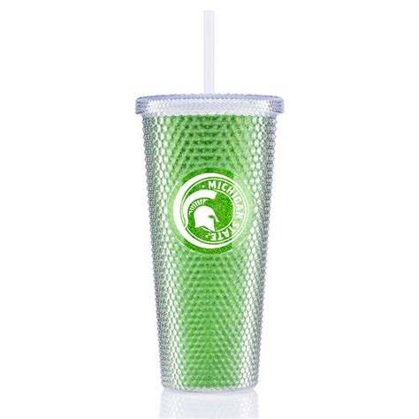 MSU Studded Metallic Tumbler