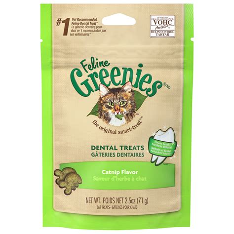 Feline Greenies Dental Catnip Flavor 4.6 OZ, All for Cats, Cat Treats, Greenies Cat Treats, All ...