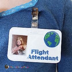 Pretend Play - ITH - Flight Attendant Badge ID Tag