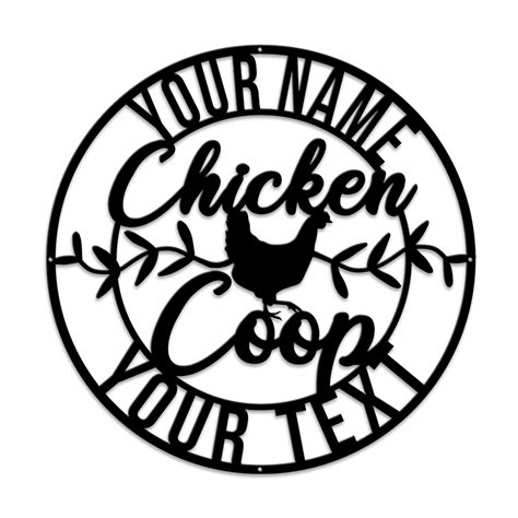 MeMate Chicken Coop Signs, Chicken Metal Sign, Personalized Name Outdoor Sign, Hen House Outdoor ...