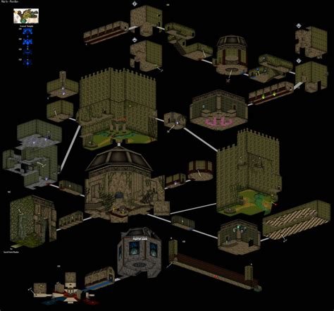 - Ocarina of Time dungeons in an isometric view