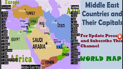 Middle East Countries & their Location/Middle East Map, Countries ...