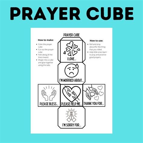 Church Crafts Prayer Craft Prayer Cube for Kids Prayer - Etsy UK