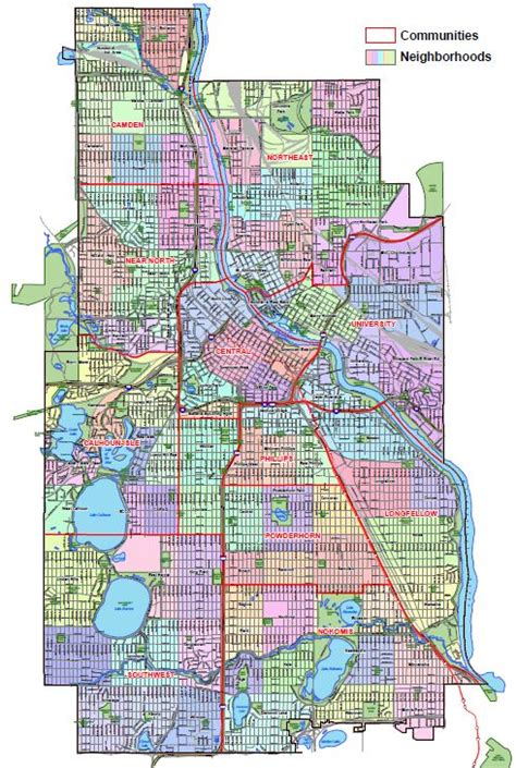 Minneapolis Neighborhoods grouped by Community - maps, average prices ...