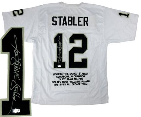 Ken Stabler Memorabilia, Autographed & Signed