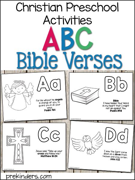 ABC Bible Verse Posters - PreKinders Preschool Activities